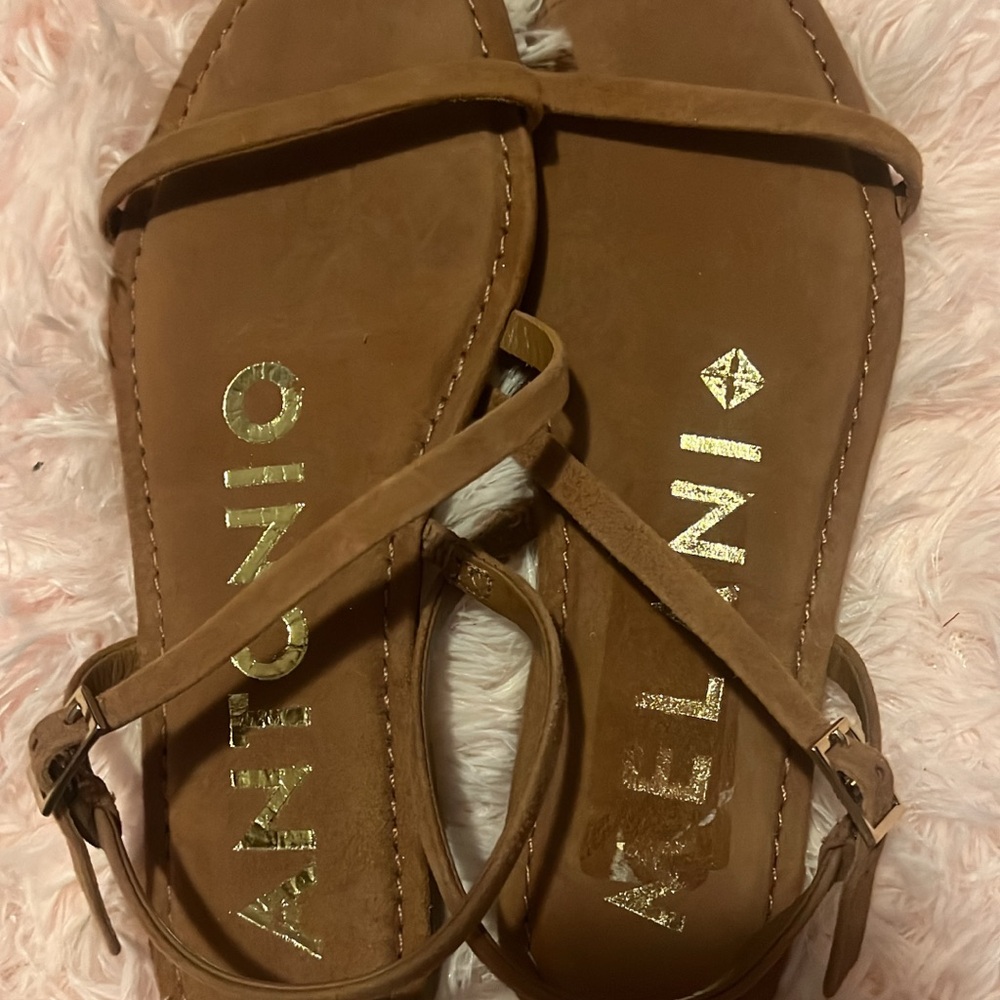 ANTONIO MELANI Brown Strappy Sandals